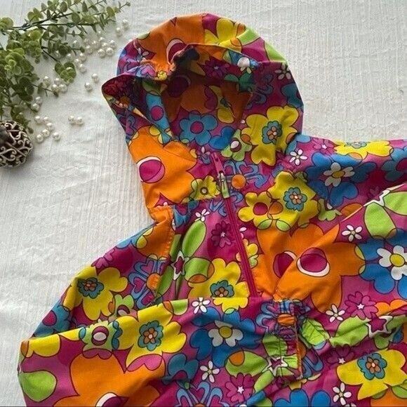 The Children’s Place · Large (10/12) Pullover Raincoat Bright Floral Nylon Shell - Picture 2 of 7